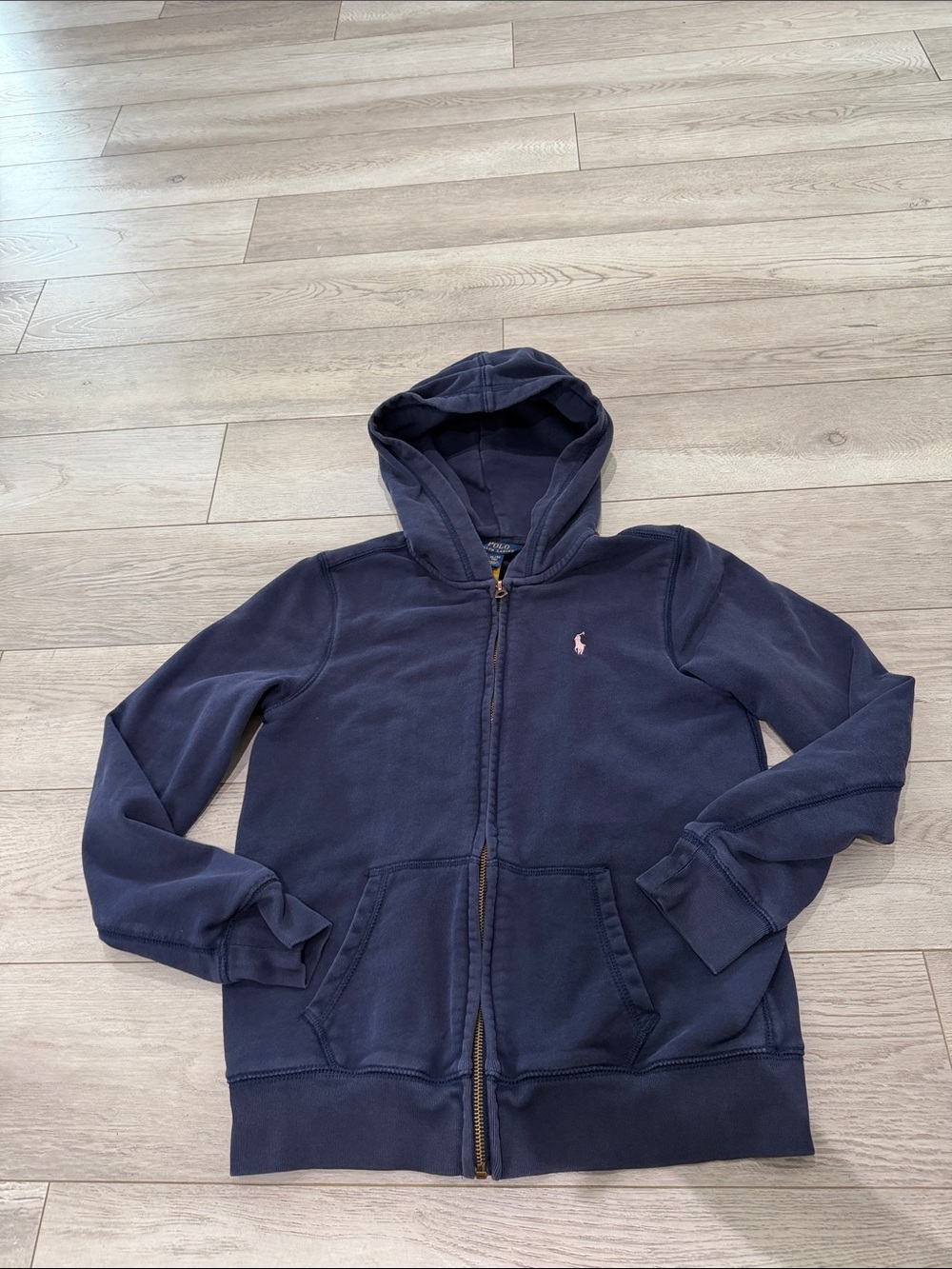 Ralph Lauren Navy Full-Zip Hooded jacket for girls